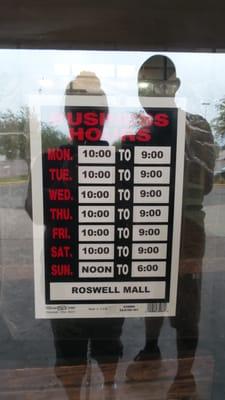 Surprise, surprise! Don't go to the mall at 10:30am on Sunday because it doesn't open until 12pm.