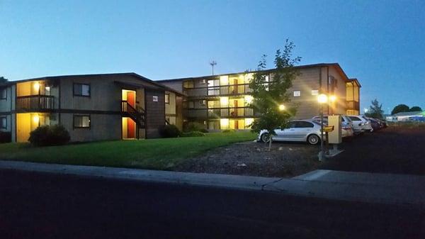 Regency Park Apartments at Dusk