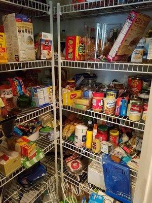 Before Organization of Top Pantry.