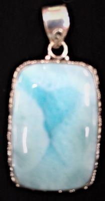 Sterling Silver with Larimar Pendants