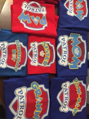 Paw Patrol Birthday Shirts