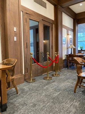 Original entrance doors, with glass replaced. This is part of the Carnegie building built in 1906!