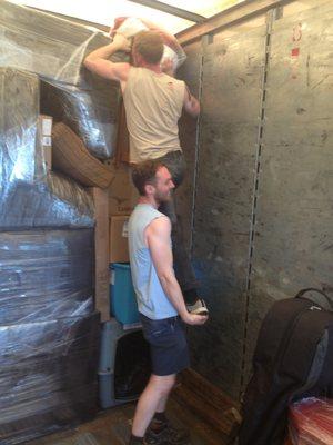 Securing a load is never easy, sometimes you need to give your coworkers a boost.