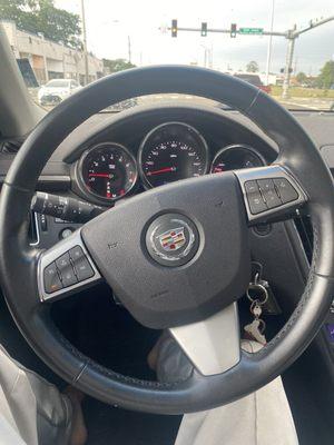 Crooked steering wheel