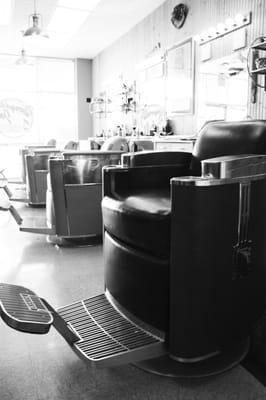 The shop....1950's & 60's Koken Barber Chairs...