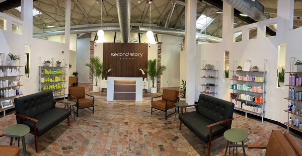 Lobby featuring Kevin Murphy, Pureology, Redken, Unite and Deva Curl.