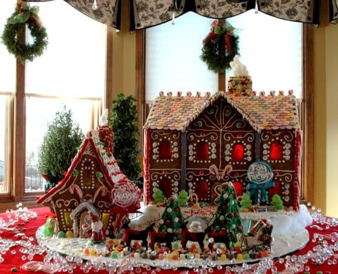 The Yehling Family Home -The detailed gingerbread display was created by the owner, Glenn Yehling.