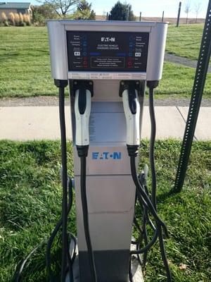 New electric car charging station