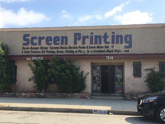 Decal USA Screen Printing Shop Front