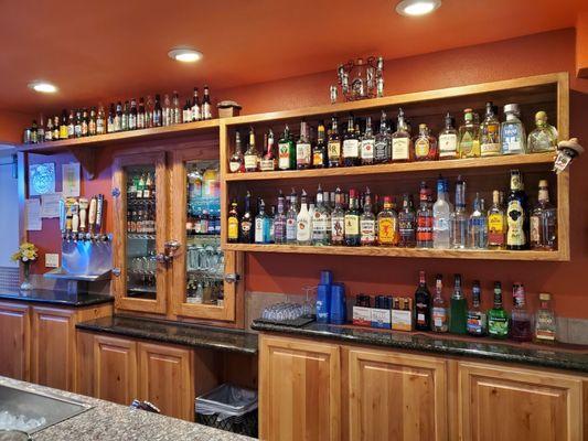 Beautifully stocked bar!