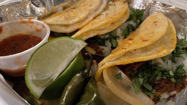 Quesa birria tacos.