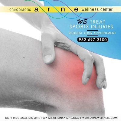 Sports injuries Minnetonka, MN by Arne Wellness Center. Schedule your sports injuries appointment: 952-697-3100. http://www.a...