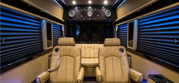 Mercedes Benz Jet Sprinter Limo 7 Passenger Interior 1