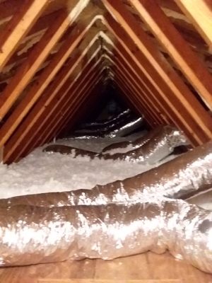 Attic blow insulation