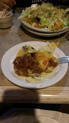 Southern nachos on a small plate