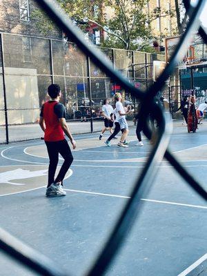 Basketball in progress