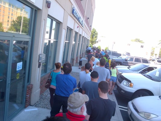 Line outside RMV in Revere -- website says 11min wait! Riiiiiiiighhhtttt