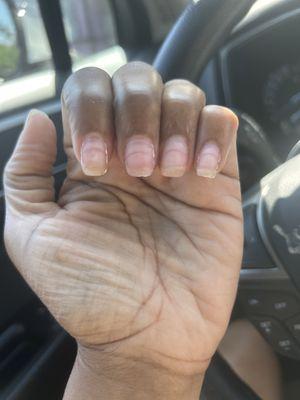 They charged me $30 for this unfinished nails