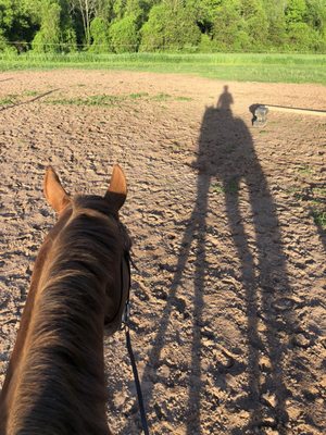 Outdoor riding area