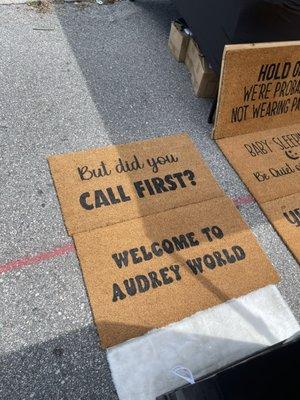 Hand made door mats