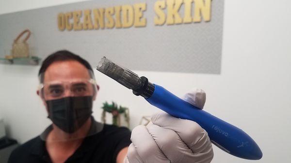 The Rejuvapen NXT used for microneedling at Oceanside Skin.