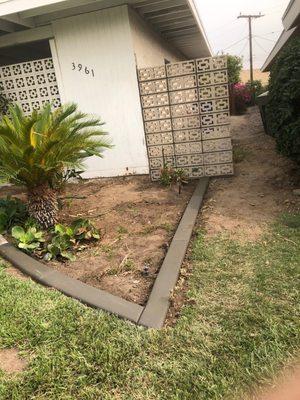 Curb replace and wall