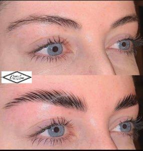 Eye brow lamination and eyelashes lift