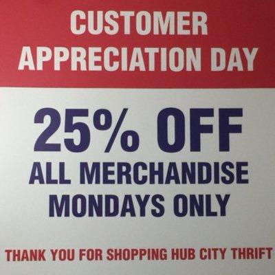 Monday discount!