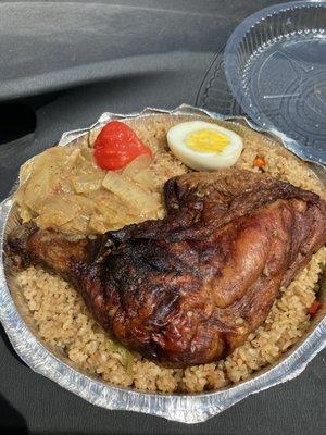 Jollof rice with chicken