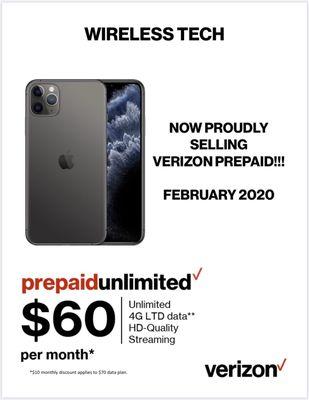 Now proudly selling Verizon Prepaid!