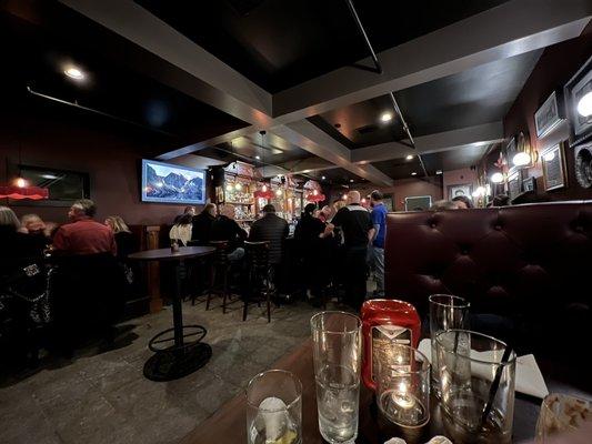 Bar and booths-busier