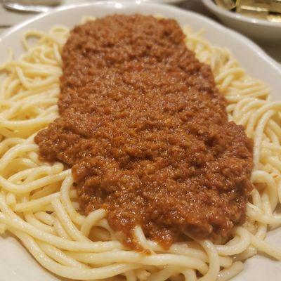 Medium meat spaghetti