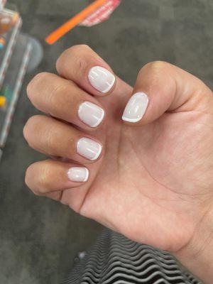 French gel/white base nails.