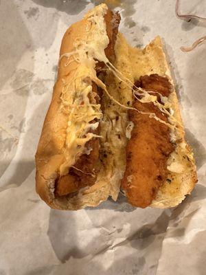 Delicious chicken cutlet sub