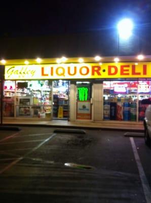 Gaffey Liquor*Deli at night. Not a bad place to buy liquor, soda, snacks, or lotto tickets.