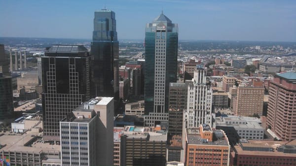 Kc is an awesome place to live look at our downtown buildings in this picture.