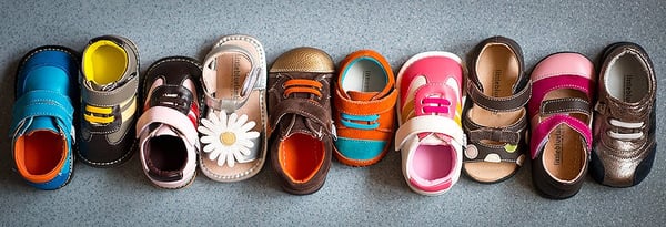 Pequeños zapatos cordero azul chillón, Niños, con extraíble Squeaker, Cabeza ancha (BUSCANOS ST#90)815-2198170