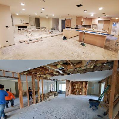 Remodel two rooms into one big living space