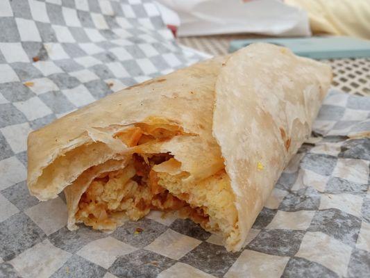 My chorizo burrito. A small size was just right.