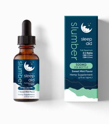 500mg CBD and CBN Oil- 3:1 Mixture. It is marketed as a sleep aid.