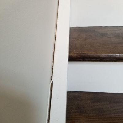 Staircase pulling away from wall