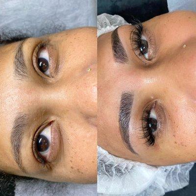 Brow Tint & Hybrid Lash Extensions