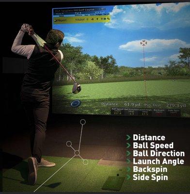 Indoor golf simulators.