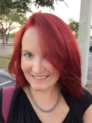 Just got my hair colored. Love my red.