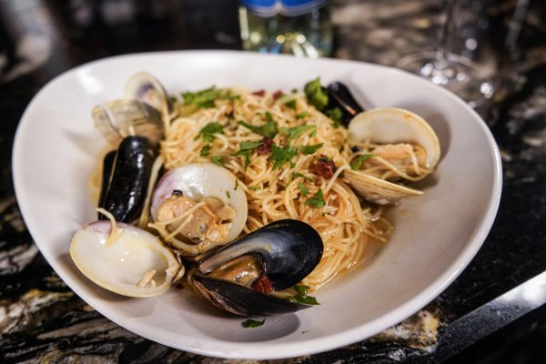 Mussels & Clams w/ House Made Angel Hair Pasta