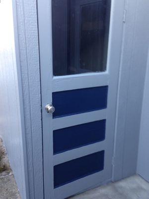 Made this door a little colorful after a complete exterior repaint navy blue and gray