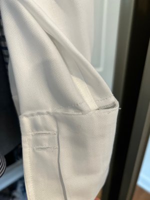 Another ripped seam at the cuffs... seems to be a trend here.