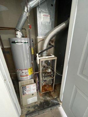 Before replacement furnace & water heater