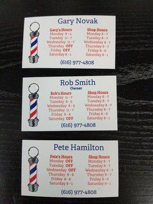 Barbers availability