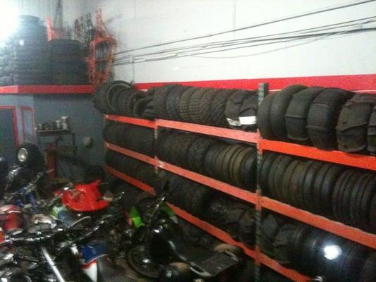 Lots of new and used tires in stock